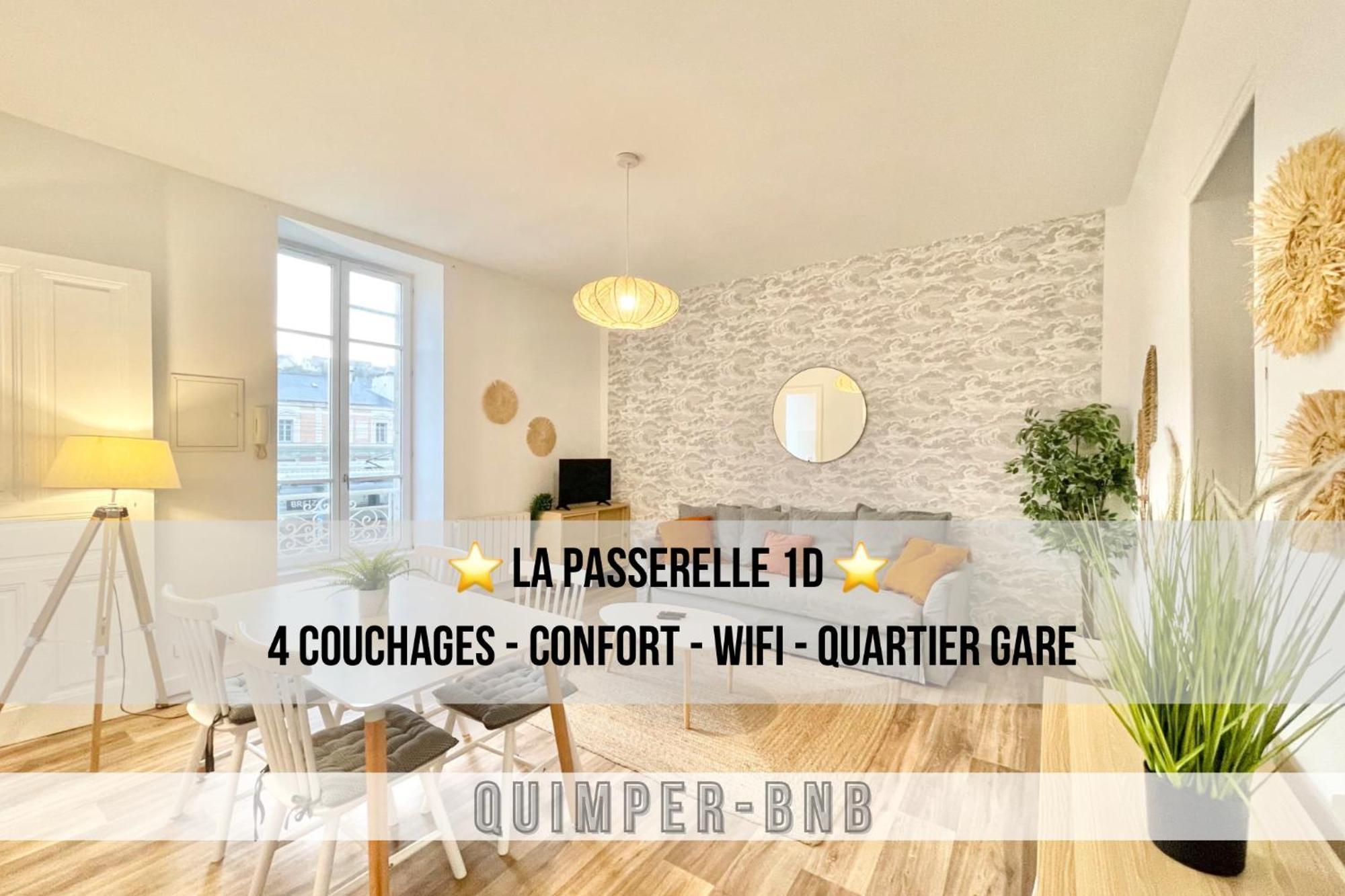 La Passerelle 1D - Quartier Gare - Wifi Quimper Esterno foto